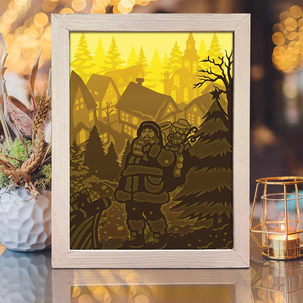 Santa Claus 16 – 3D Lightbox SVG File for Cricut & Silhouette