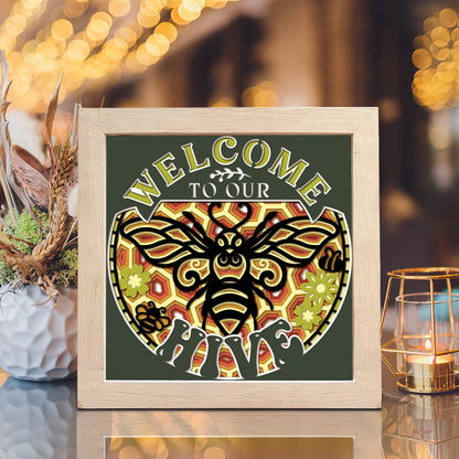 Honey Bee 4 – 3D Animal Paper Cut Shadow Box File - Cricut File - (8x8 inches) - VEKTOR KRAFT