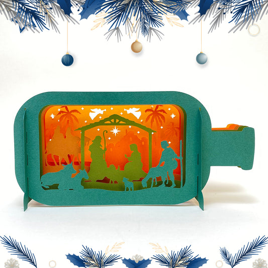 Christmas Nativity – 3D Pop-up Bottle File - Cricut File - VEKTOR KRAFT