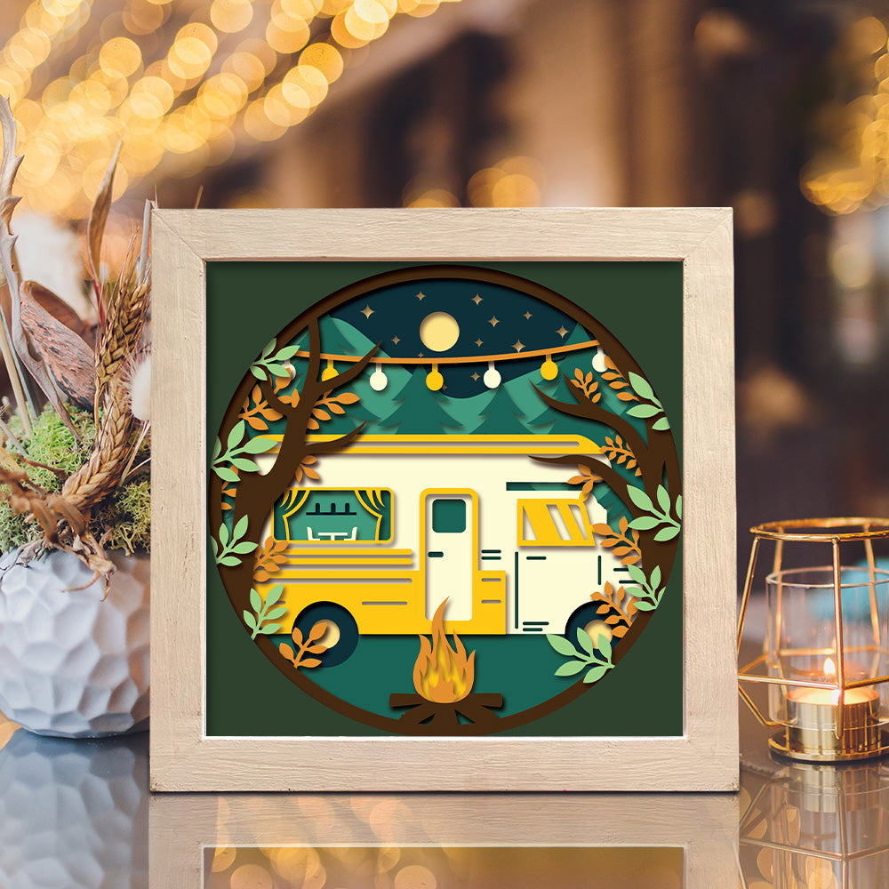 Camping 5 – 3D Shadow Box SVG File for Cricut & Silhouette
