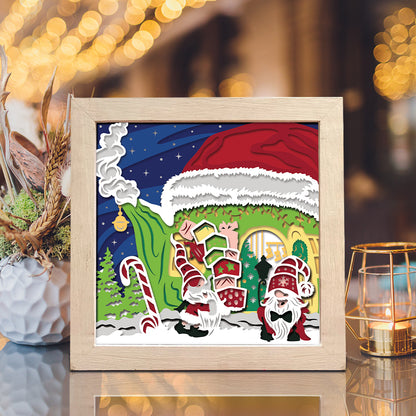 Christmas Gnome 9 – 3D Shadow Box SVG File for Cricut & Silhouette