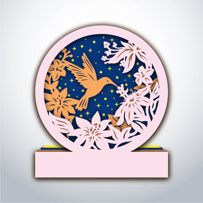 Hummingbird – 3D Pop-Up Card SVG File for Cricut & Silhouette