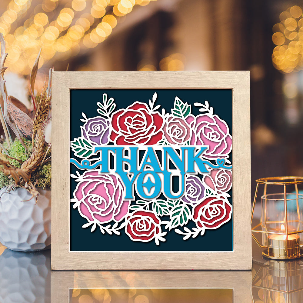 Thank You – 3D Shadow Box SVG File for Cricut & Silhouette