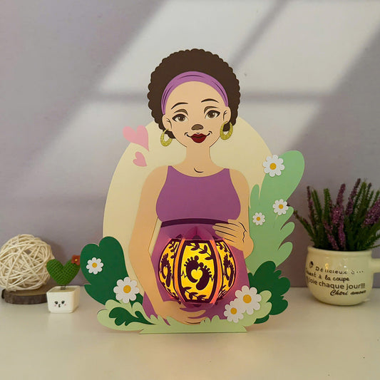 Pregnant Mother 3 - 3D Mother Lantern File  - Cricut File  - VEKTOR KRAFT
