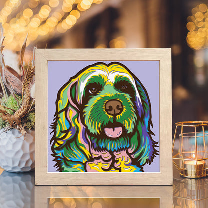 Colorful Cockapoo – 3D Shadow Box SVG File for Cricut & Silhouette
