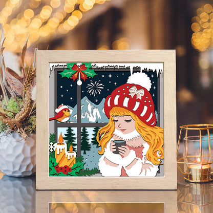 Winter Girl – 3D Shadow Box SVG File for Cricut & Silhouette