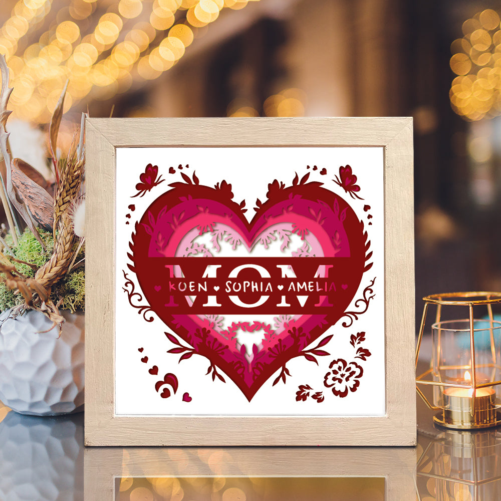 Mom 4 – 3D Shadow Box SVG File for Cricut & Silhouette