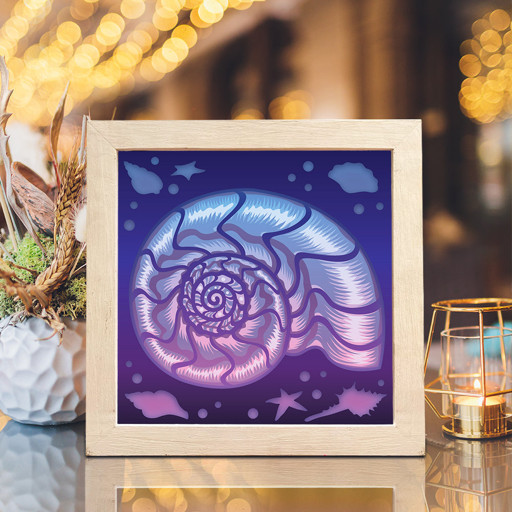 Conch – 3D Lightbox SVG File for Cricut & Silhouette