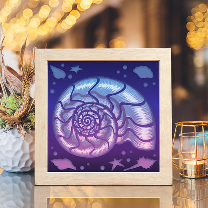 Conch – 3D Lightbox SVG File for Cricut & Silhouette