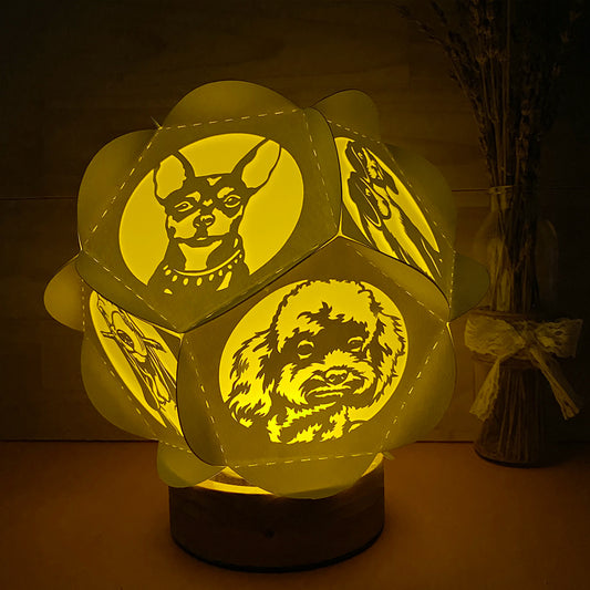 Dog - 3D Pentagon Lantern File - Cricut File - VEKTOR KRAFT