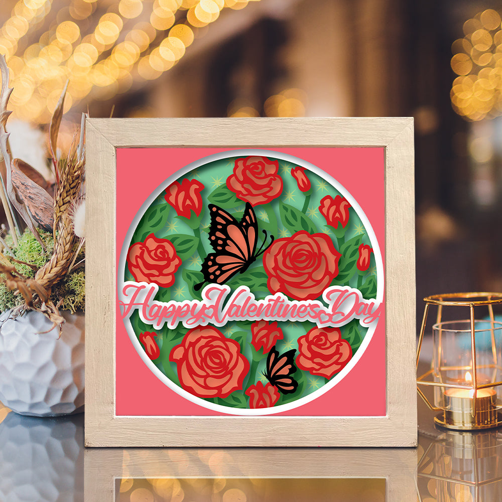 Happy Valentine's Day – 3D Shadow Box SVG File for Cricut & Silhouette