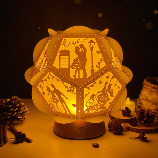 Love 1 - 3D Pentagon Lantern File - Cricut File - VEKTOR KRAFT