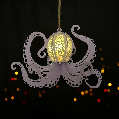 Octopus 1 - 3D Animal Paper Cut Lantern File  - Cricut File  - VEKTOR KRAFT