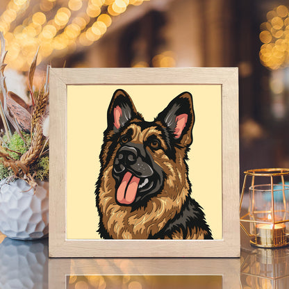 German Shepherd Dog – 3D Shadow Box SVG File for Cricut & Silhouette