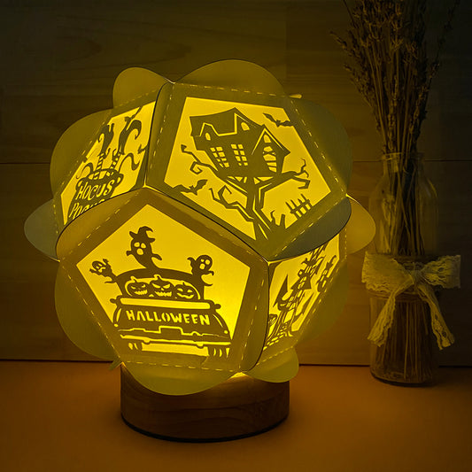 Halloween 2 - 3D Pentagon Lantern File - Cricut File - VEKTOR KRAFT