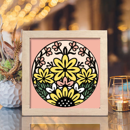 Doodle Garden Mandala – 3D Shadow Box SVG File for Cricut & Silhouette