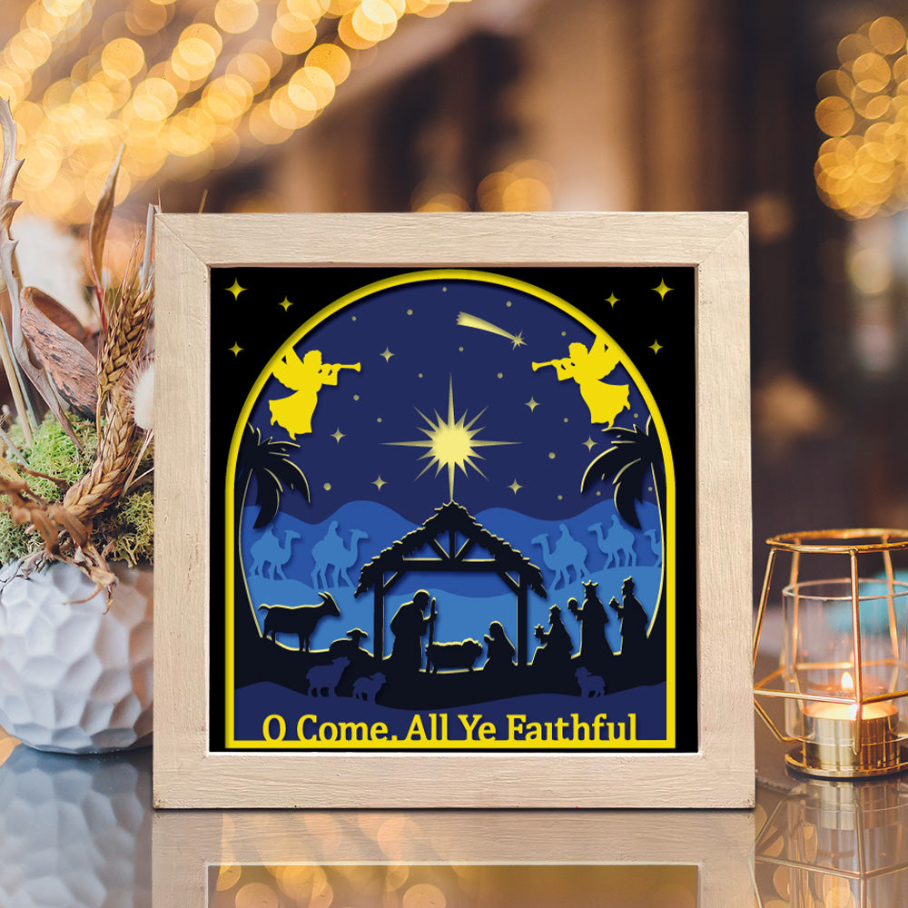 Nativity Scene 2 – 3D Shadow Box SVG File for Cricut & Silhouette