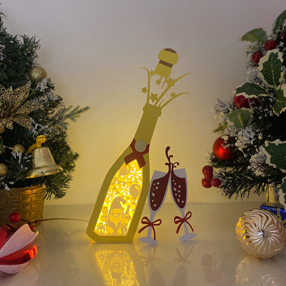Gnome – 3D Champagne Box  File - Cricut File - VEKTOR KRAFT