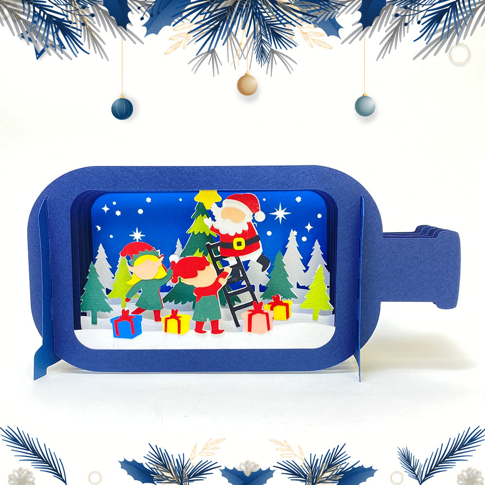 Merry Christmas 3 – 3D Pop-Up Card SVG File for Cricut & Silhouette