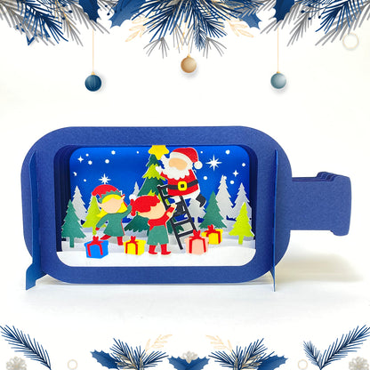 Merry Christmas 3 – 3D Pop-Up Card SVG File for Cricut & Silhouette