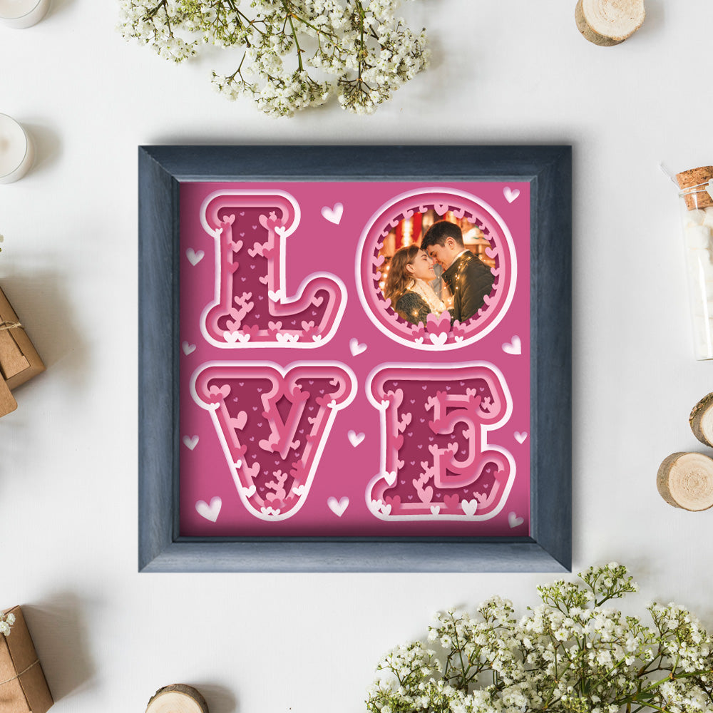 Love Frame – 3D Shadow Box SVG File for Cricut & Silhouette
