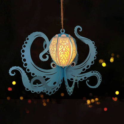 Octopus 2 - 3D Animal Paper Cut Lantern File  - Cricut File  - VEKTOR KRAFT