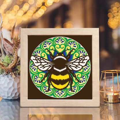 BumbleBee 3D Mandala – 3D Shadow Box SVG File for Cricut & Silhouette