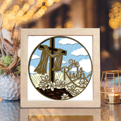 He Is Risen – 3D Shadow Box SVG File for Cricut & Silhouette