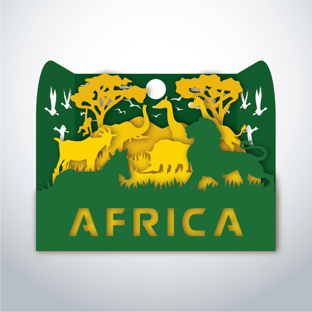 Africa Landscape – 3D Pop-Up Card SVG File for Cricut & Silhouette