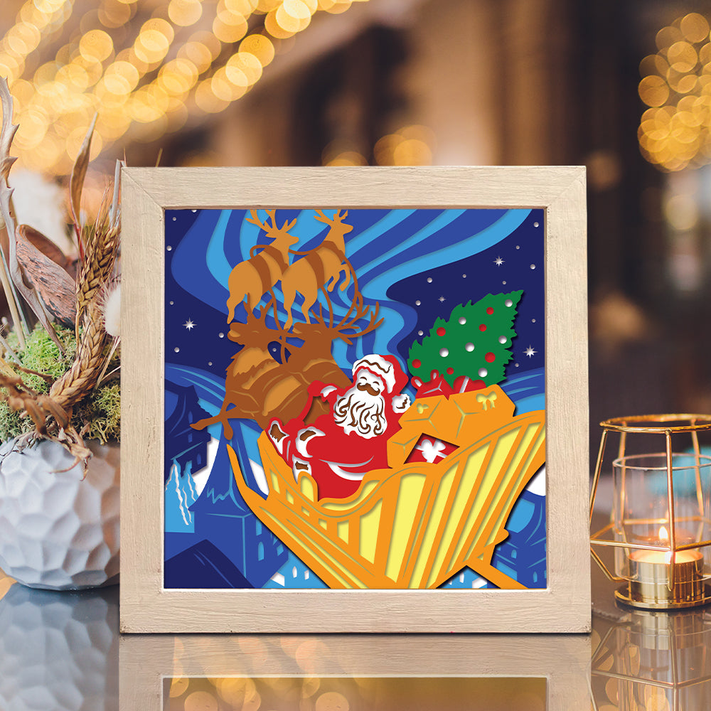 Merry Christmas 15 – 3D Shadow Box SVG File for Cricut & Silhouette