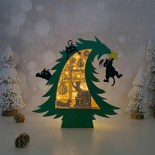 Christmas Cat – 3D Box SVG File for Cricut & Silhouette