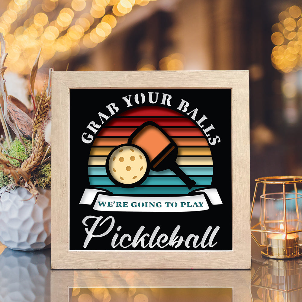 Pickleball – 3D Shadow Box SVG File for Cricut & Silhouette