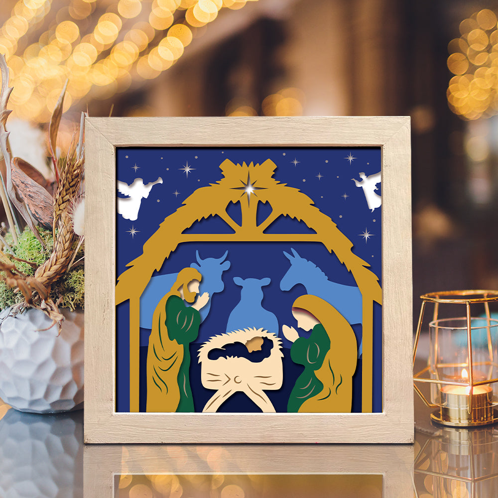 Nativity Scene 1 – 3D Shadow Box SVG File for Cricut & Silhouette