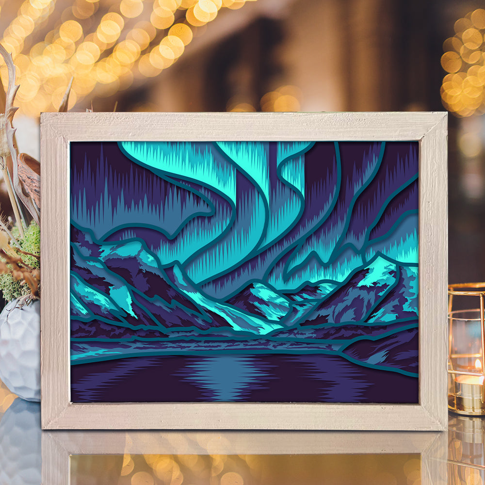 Aurora – 3D Shadow Box SVG File for Cricut & Silhouette