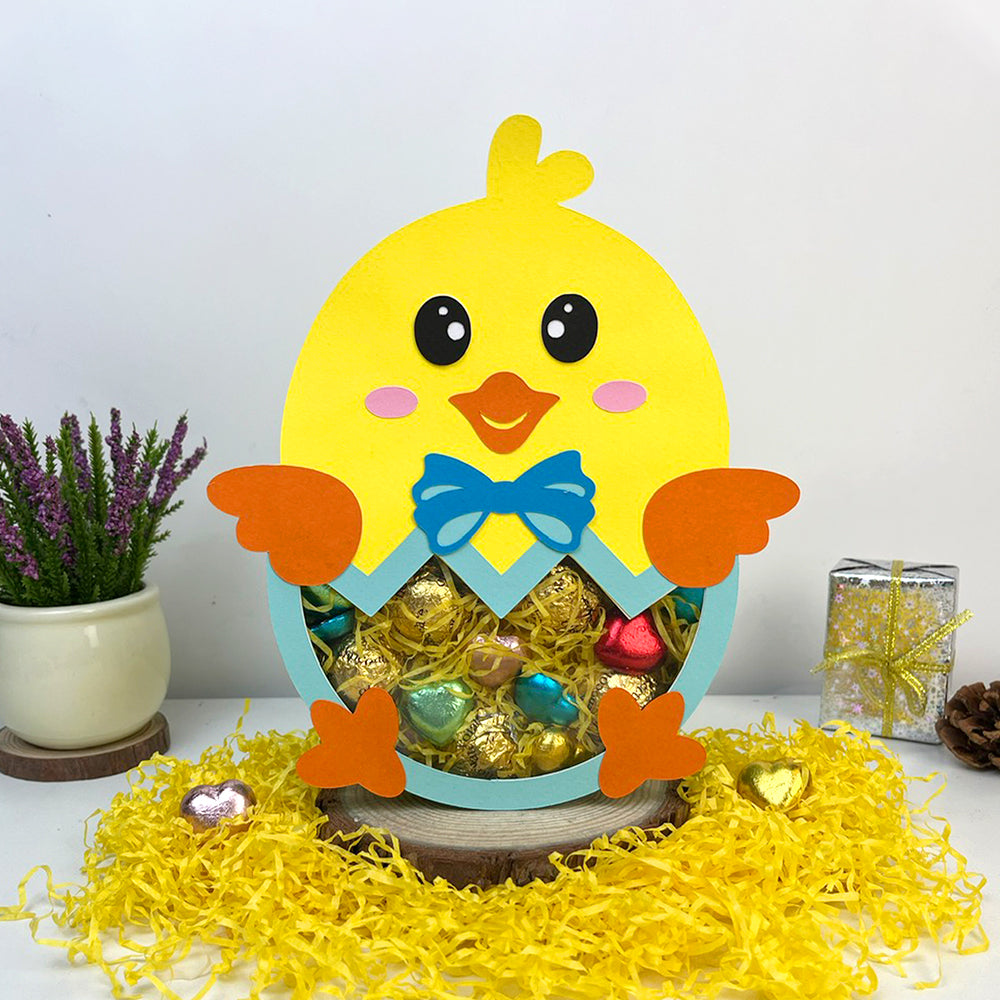Easter Chick – 3D Box SVG File for Cricut & Silhouette