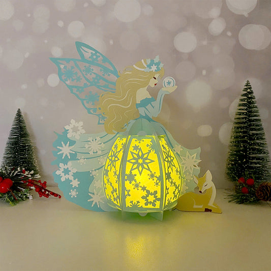 Christmas Fairy 3 - 3D Christmas Lantern File - Cricut File  - VEKTOR KRAFT