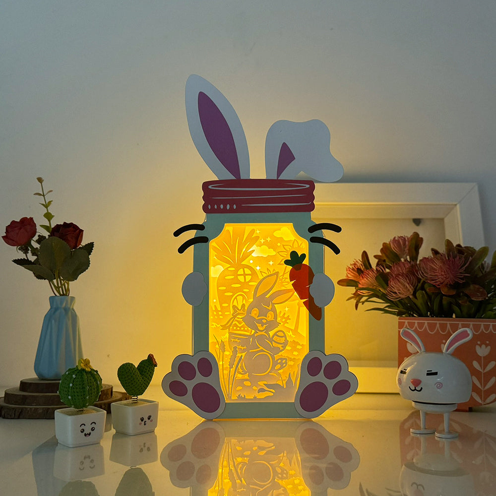 Easter – 3D Bunny Mason Jar Box File - Cricut File - VEKTOR KRAFT