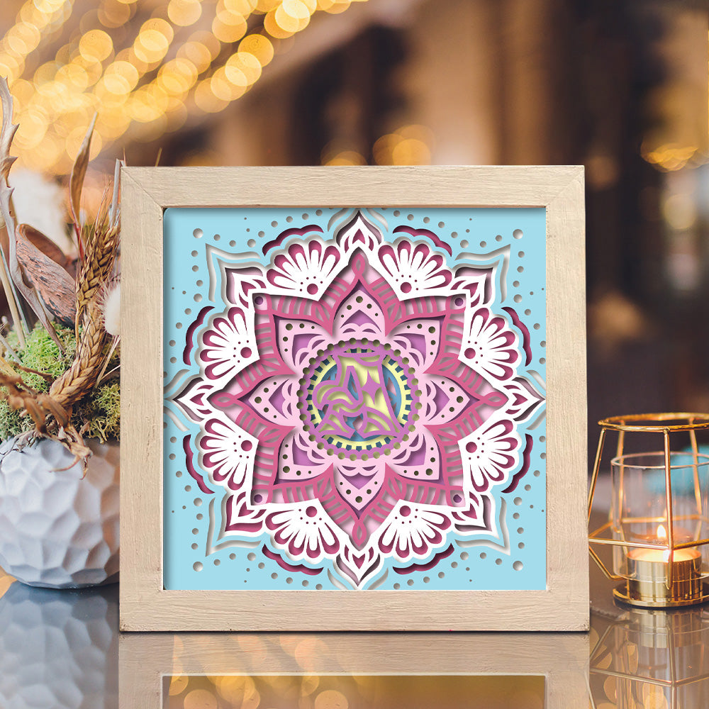 Monogram Mandala – 3D Shadow Box SVG File for Cricut & Silhouette