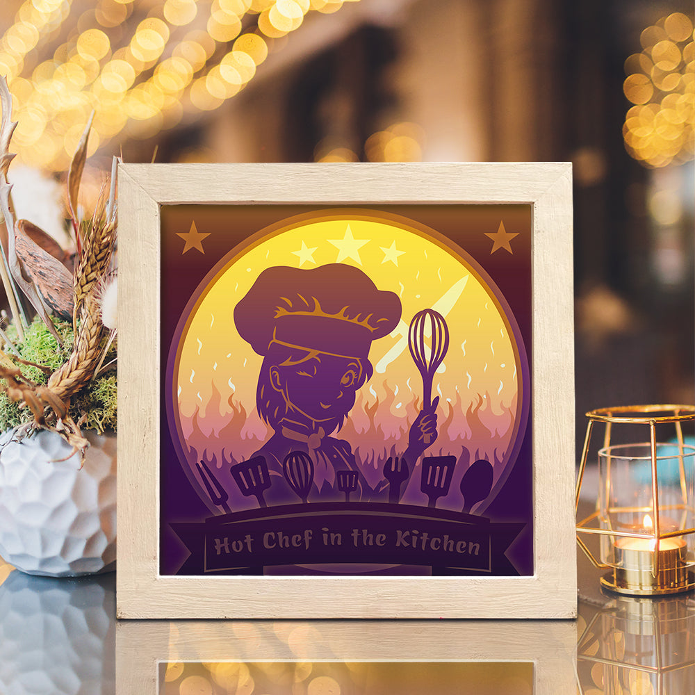 Chef 2 – 3D Lightbox SVG File for Cricut & Silhouette