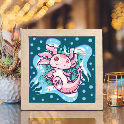 Axolotl – 3D Shadow Box SVG File for Cricut & Silhouette