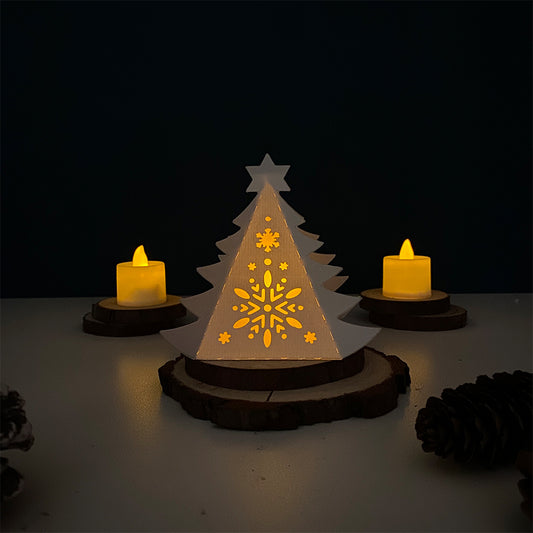 Xmas 2 - 3D Pine Lantern File - Cricut File - VEKTOR KRAFT