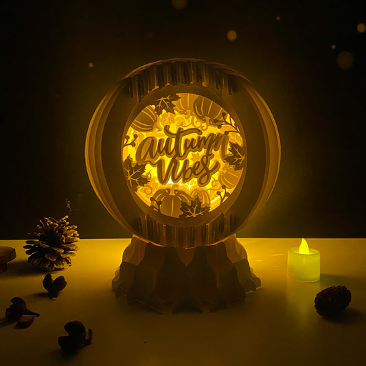 Autumn – 3D Pop-up Globe File - Cricut File - VEKTOR KRAFT