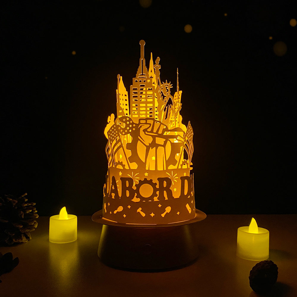 Labor Day – 3D Lantern SVG File for Cricut & Silhouette