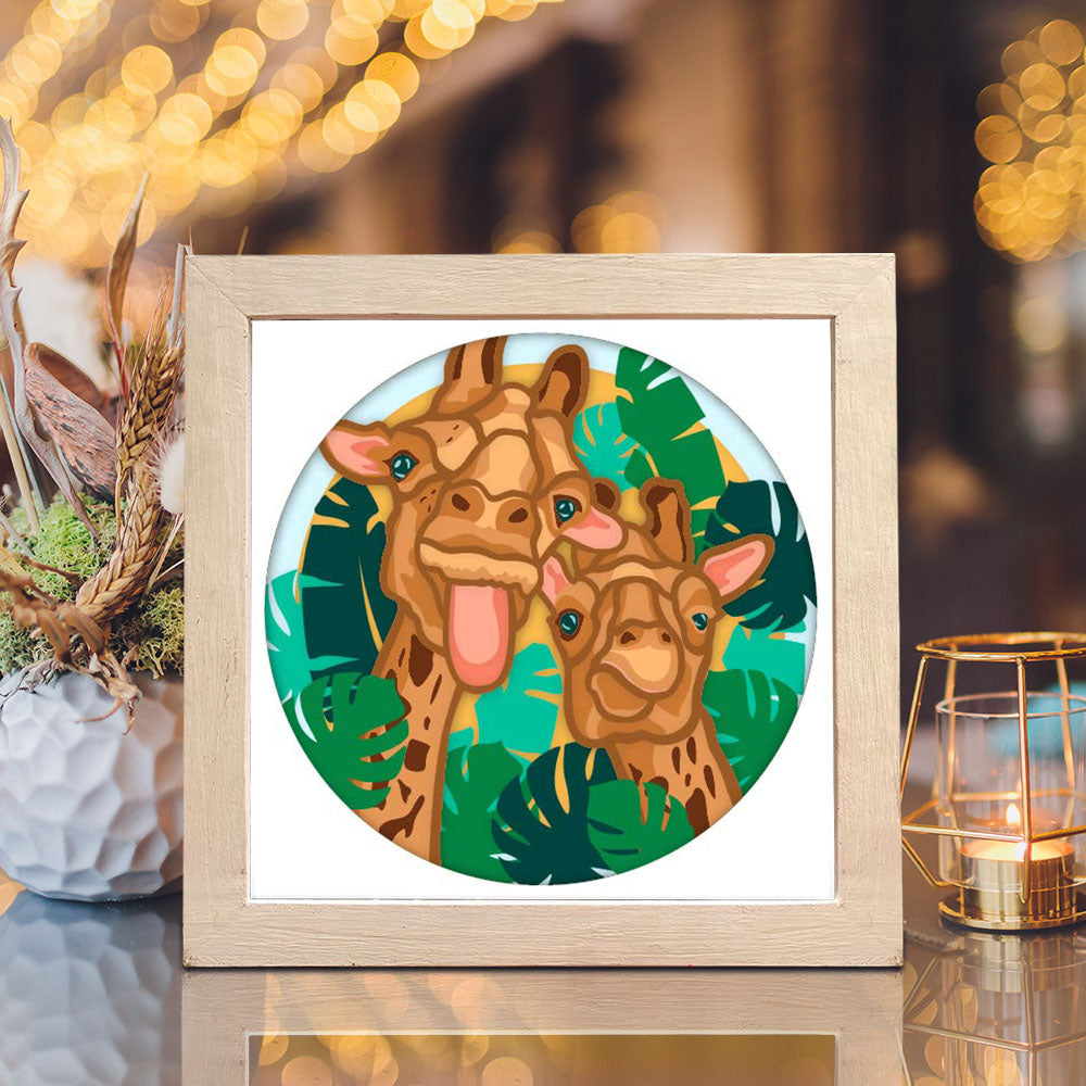 Mischievous Giraffe – 3D Shadow Box SVG File for Cricut & Silhouette
