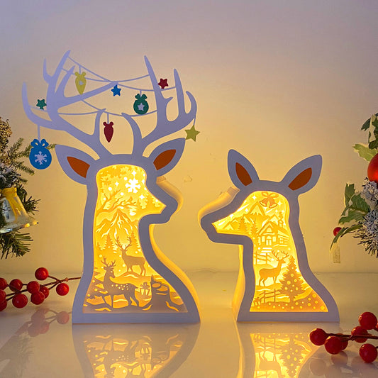 Christmas Deer 2 – 3D Box SVG File for Cricut & Silhouette