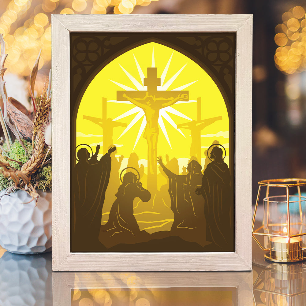 Jesus 7 – 3D Lightbox SVG File for Cricut & Silhouette