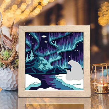 Aurora Borealis 4 – 3D Shadow Box SVG File for Cricut & Silhouette