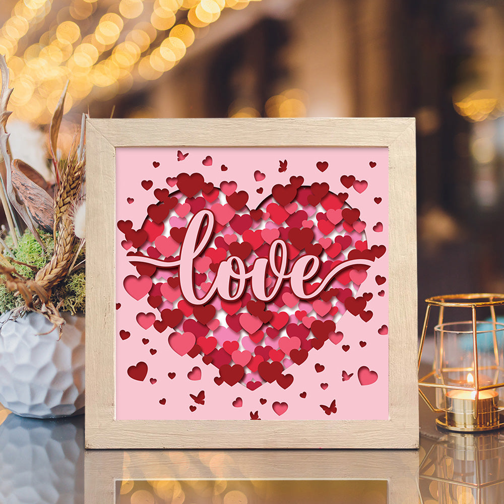 Love Heart – 3D Shadow Box SVG File for Cricut & Silhouette