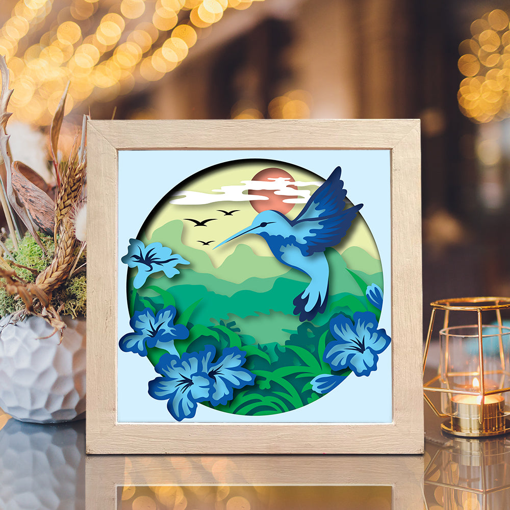Hummingbird 5 – 3D Animal Paper Cut Shadow Box File - Cricut File - (8x8 inches) - VEKTOR KRAFT