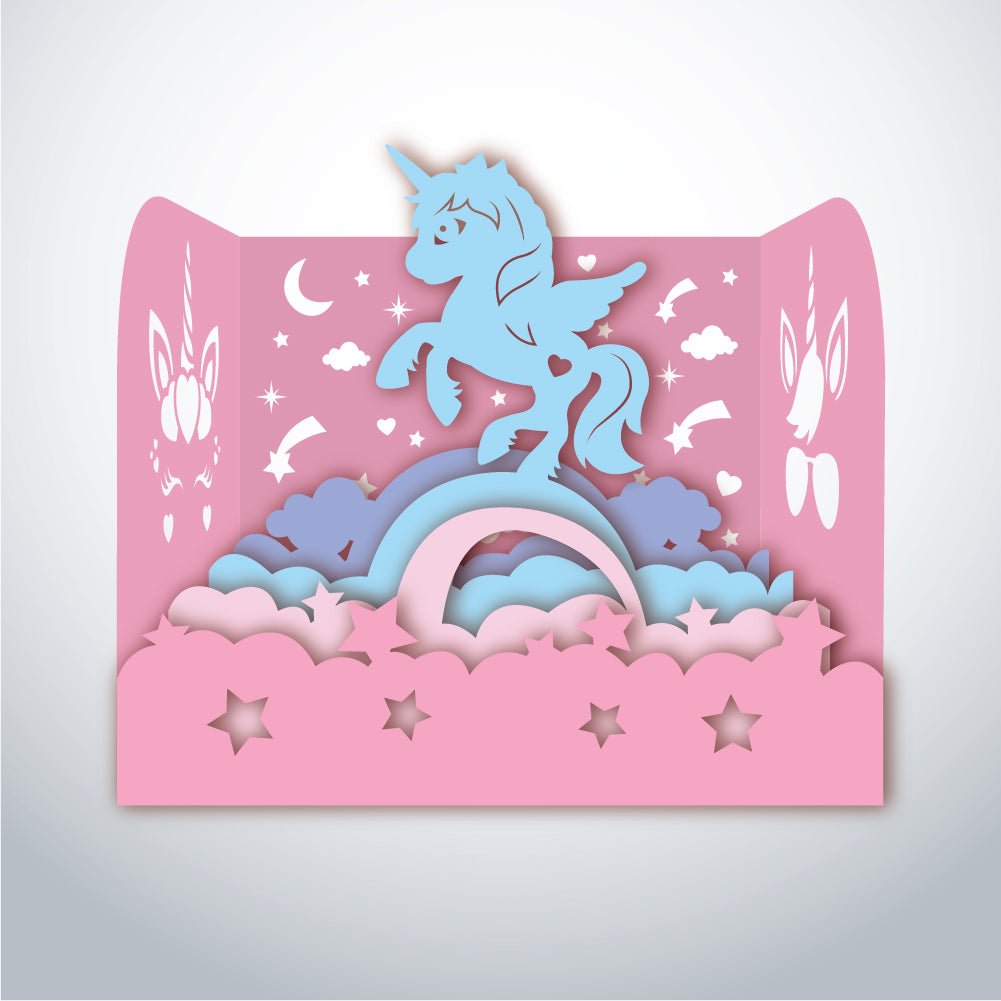 Unicorn – 3D Pop-Up Card SVG File for Cricut & Silhouette
